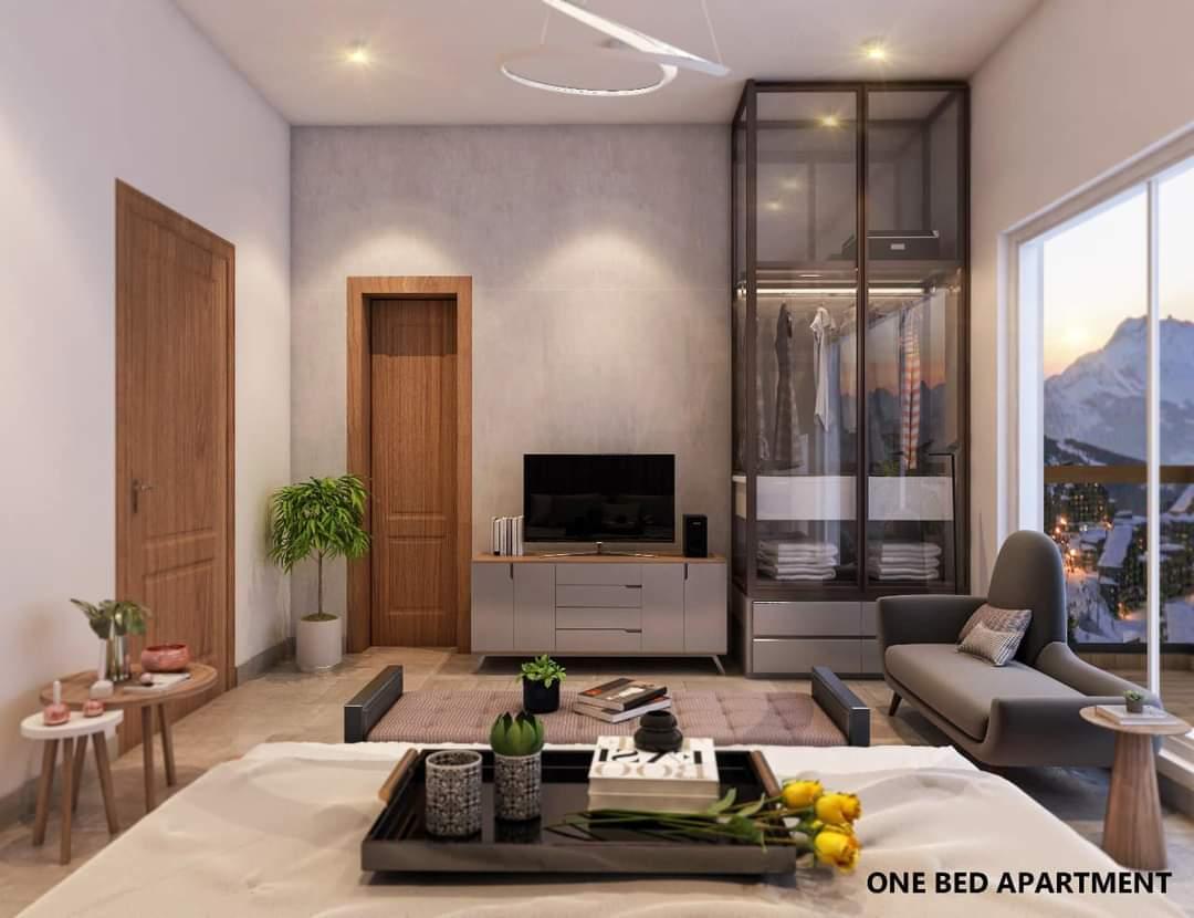 Garden area at MYG Nathiagali apartments